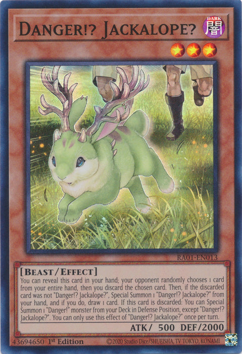 Danger!? Jackalope? - RA01-EN013 - Super Rare - 1st Edition available at 401 Games Canada