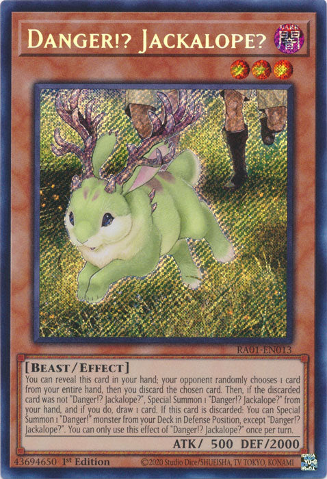 Danger!? Jackalope? (Secret Rare) - RA01-EN013 - Secret Rare - 1st Edition available at 401 Games Canada