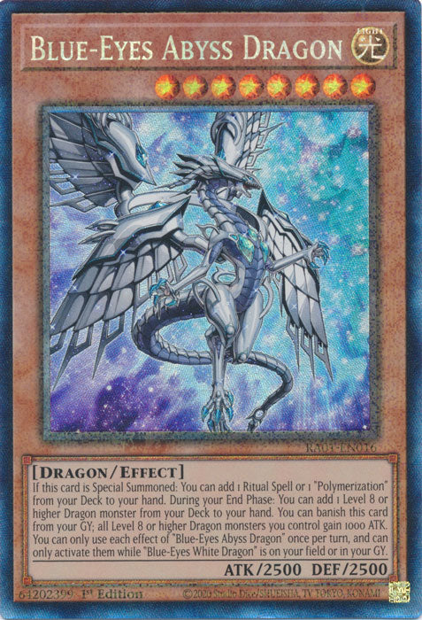 Blue-Eyes Abyss Dragon (PCR) - RA01-EN016 - Prismatic Collector’s Rare - 1st Edition available at 401 Games Canada