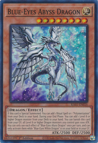 Blue-Eyes Abyss Dragon - RA01-EN016 - Super Rare - 1st Edition available at 401 Games Canada