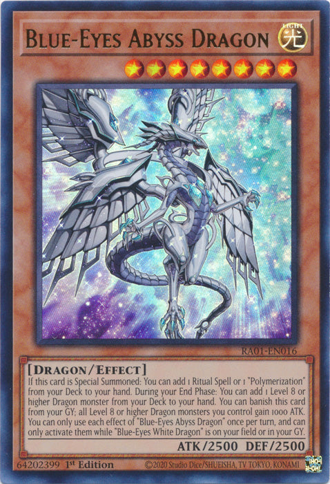 Blue-Eyes Abyss Dragon (UR) - RA01-EN016 - Ultra Rare - 1st Edition available at 401 Games Canada