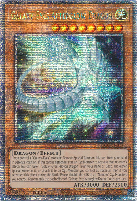 Galaxy-Eyes Afterglow Dragon - RA01-EN017 - Quarter Century Secret Rare - 1st Edition available at 401 Games Canada