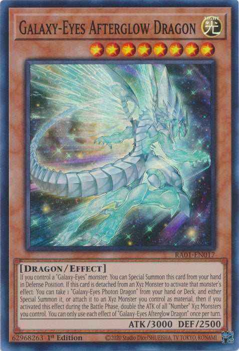 Galaxy-Eyes Afterglow Dragon - RA01-EN017 - Super Rare - 1st Edition available at 401 Games Canada