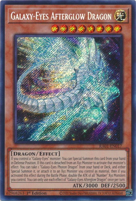 Galaxy-Eyes Afterglow Dragon (Secret Rare) - RA01-EN017 - Secret Rare - 1st Edition available at 401 Games Canada