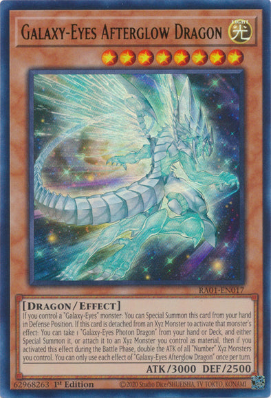 Galaxy-Eyes Afterglow Dragon (UR) - RA01-EN017 - Ultra Rare - 1st Edition available at 401 Games Canada