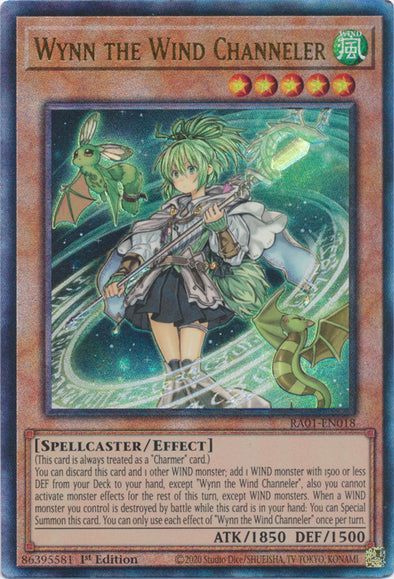 Wynn the Wind Channeler (PUR) - RA01-EN018 - Prismatic Ultimate Rare - 1st Edition available at 401 Games Canada