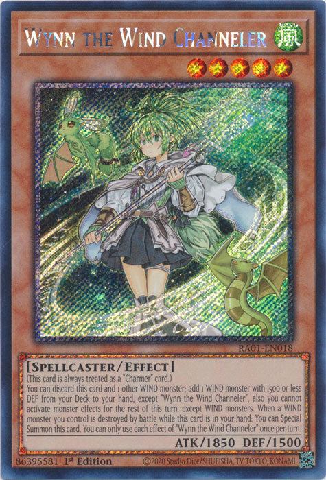 Wynn the Wind Channeler (Platinum Secret Rare) - RA01-EN018 - Platinum Secret Rare - 1st Edition available at 401 Games Canada