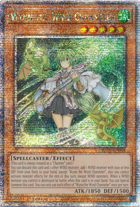 Wynn the Wind Channeler - RA01-EN018 - Quarter Century Secret Rare - 1st Edition available at 401 Games Canada