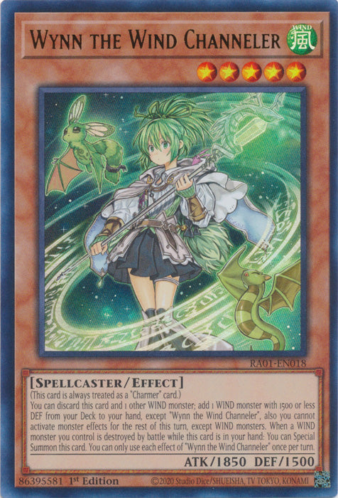 Wynn the Wind Channeler (UR) - RA01-EN018 - Ultra Rare - 1st Edition available at 401 Games Canada