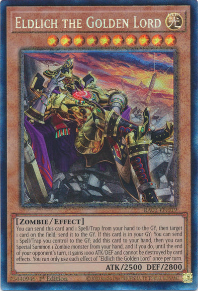 Eldlich the Golden Lord (Alternate Art) (PCR) - RA01-EN019 - Prismatic Collector’s Rare - 1st Edition available at 401 Games Canada