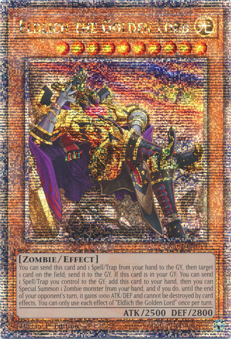 yugioh alt art cards 401 Games Canada - Eldlich the Golden Lord (Alternate Art) - RA01-EN019 - Quarter Century Secret Rare