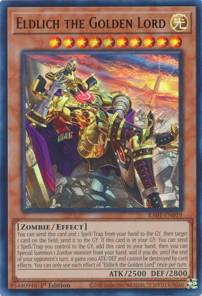 Eldlich the Golden Lord (Alternate Art) (UR) - RA01-EN019 - Ultra Rare - 1st Edition available at 401 Games Canada