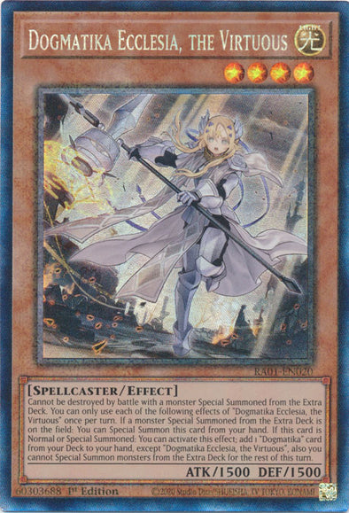 Dogmatika Ecclesia, the Virtuous (PCR) - RA01-EN020 - Prismatic Collector’s Rare - 1st Edition available at 401 Games Canada