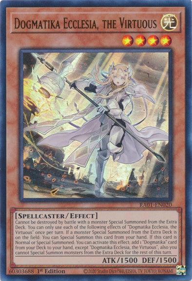 Dogmatika Ecclesia, the Virtuous (UR) - RA01-EN020 - Ultra Rare - 1st Edition available at 401 Games Canada