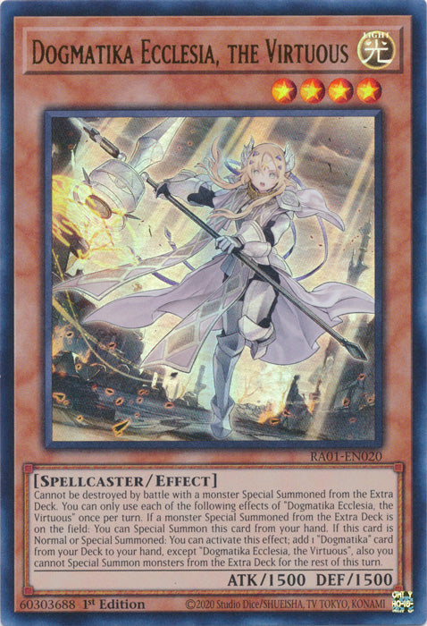 Dogmatika Ecclesia, the Virtuous (UR) - RA01-EN020 - Ultra Rare - 1st Edition available at 401 Games Canada