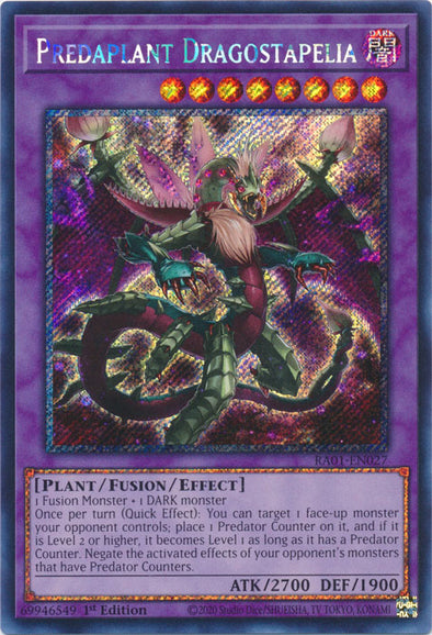 Predaplant Dragostapelia (Platinum Secret Rare) - RA01-EN027 - Platinum Secret Rare - 1st Edition available at 401 Games Canada