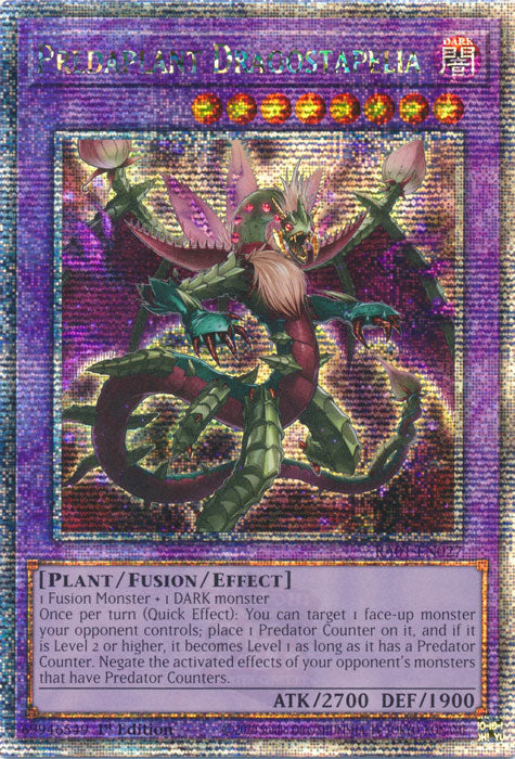 Predaplant Dragostapelia - RA01-EN027 - Quarter Century Secret Rare - 1st Edition available at 401 Games Canada