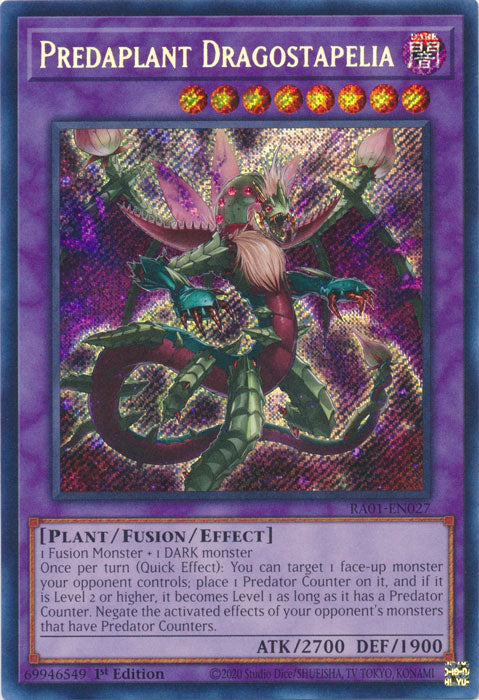 Predaplant Dragostapelia (Secret Rare) - RA01-EN027 - Secret Rare - 1st Edition available at 401 Games Canada