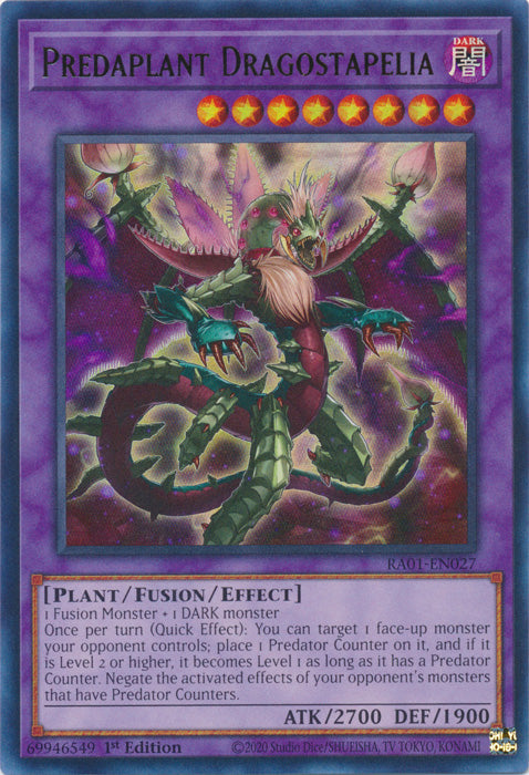 Predaplant Dragostapelia (UR) - RA01-EN027 - Ultra Rare - 1st Edition available at 401 Games Canada