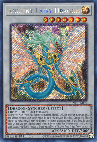 Ancient Fairy Dragon (Platinum Secret Rare) - RA01-EN030 - Platinum Secret Rare - 1st Edition available at 401 Games Canada