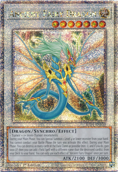 Ancient Fairy Dragon - RA01-EN030 - Quarter Century Secret Rare - 1st Edition