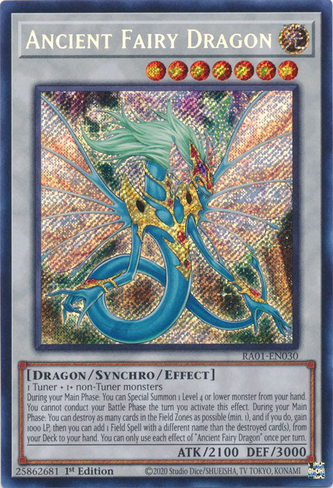 Ancient Fairy Dragon (Secret Rare) - RA01-EN030 - Secret Rare - 1st Edition available at 401 Games Canada