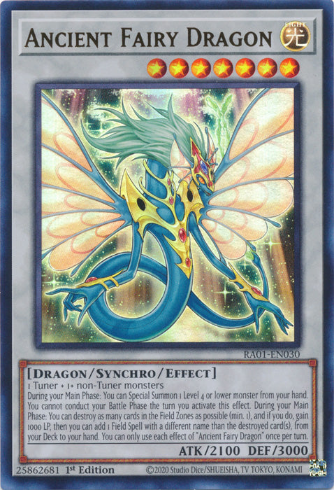 Ancient Fairy Dragon (UR) - RA01-EN030 - Ultra Rare - 1st Edition available at 401 Games Canada