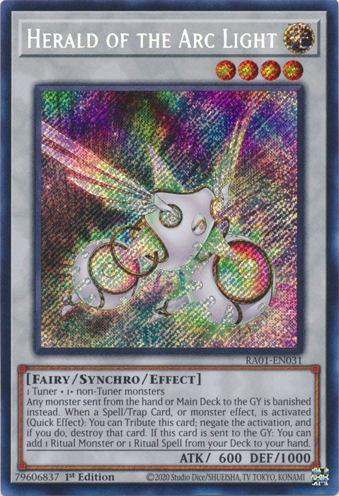 Herald of the Arc Light (Secret Rare) - RA01-EN031 - Secret Rare - 1st Edition available at 401 Games Canada