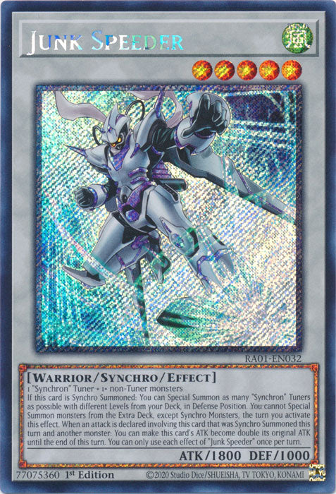 Junk Speeder (Platinum Secret Rare) - RA01-EN032 - Platinum Secret Rare - 1st Edition available at 401 Games Canada