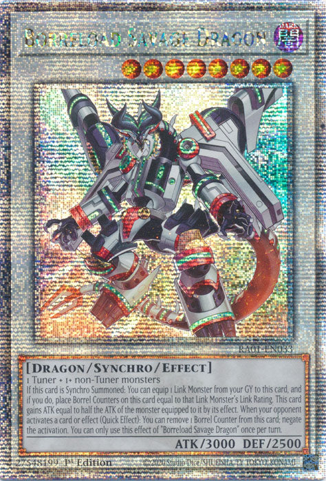 Borreload Savage Dragon - RA01-EN033 - Quarter Century Secret Rare - 1st Edition available at 401 Games Canada