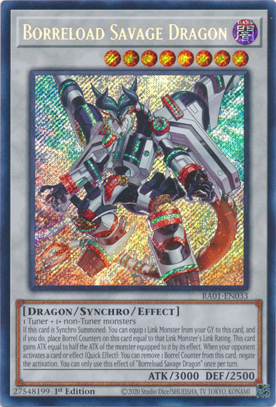 Borreload Savage Dragon (Secret Rare) - RA01-EN033 - Secret Rare - 1st Edition available at 401 Games Canada