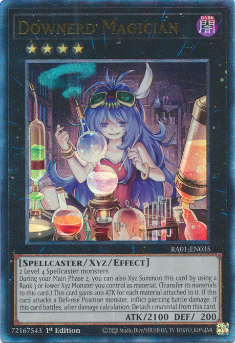 Downerd Magician (PUR) - RA01-EN035 - Prismatic Ultimate Rare - 1st Edition available at 401 Games Canada