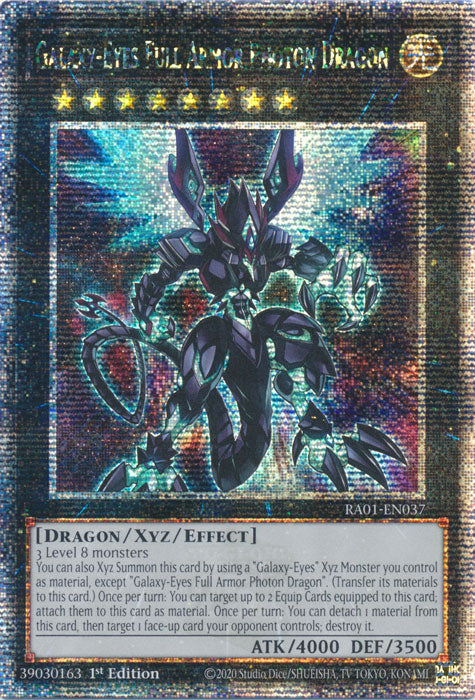 Galaxy-Eyes Full Armor Photon Dragon - RA01-EN037 - Quarter Century Secret Rare - 1st Edition available at 401 Games Canada