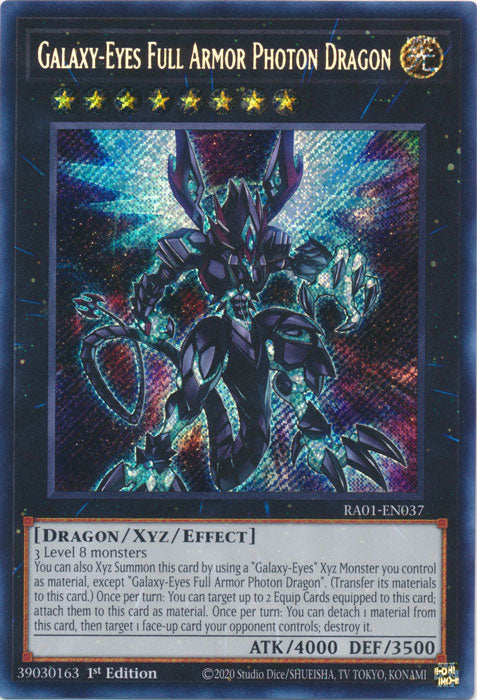 Galaxy-Eyes Full Armor Photon Dragon (Secret Rare) - RA01-EN037 - Secret Rare - 1st Edition available at 401 Games Canada