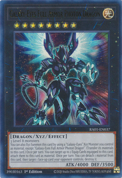 Galaxy-Eyes Full Armor Photon Dragon (UR) - RA01-EN037 - Ultra Rare - 1st Edition available at 401 Games Canada