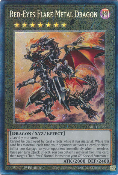 Red-Eyes Flare Metal Dragon (PCR) - RA01-EN038 - Prismatic Collector’s Rare - 1st Edition available at 401 Games Canada