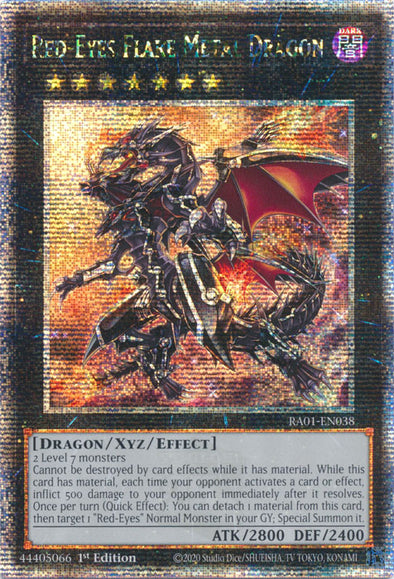 Red-Eyes Flare Metal Dragon - RA01-EN038 - Quarter Century Secret Rare - 1st Edition available at 401 Games Canada