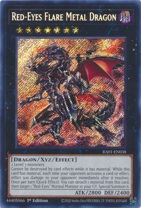 Red-Eyes Flare Metal Dragon (Secret Rare) - RA01-EN038 - Secret Rare - 1st Edition available at 401 Games Canada