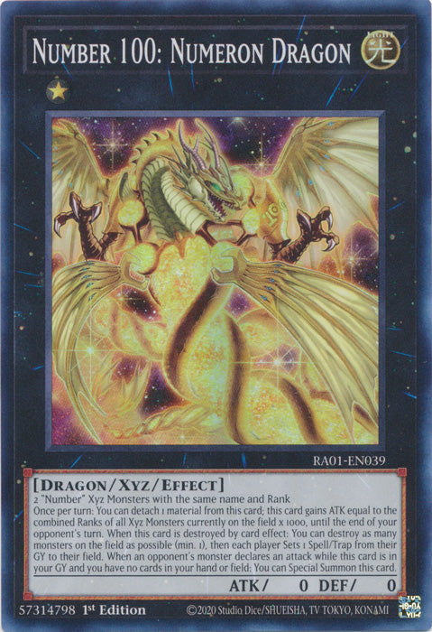 Number 100: Numeron Dragon - RA01-EN039 - Super Rare - 1st Edition available at 401 Games Canada