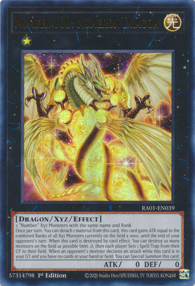 Number 100: Numeron Dragon (UR) - RA01-EN039 - Ultra Rare - 1st Edition available at 401 Games Canada