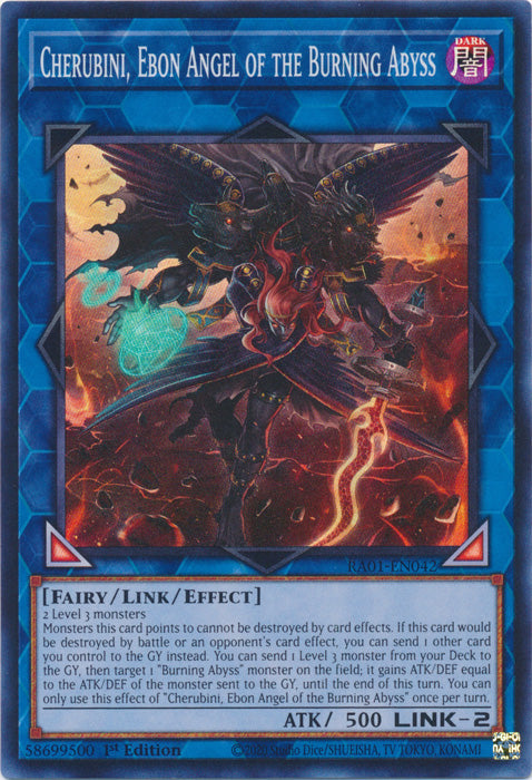 Cherubini, Ebon Angel of the Burning Abyss - RA01-EN042 - Super Rare - 1st Edition available at 401 Games Canada