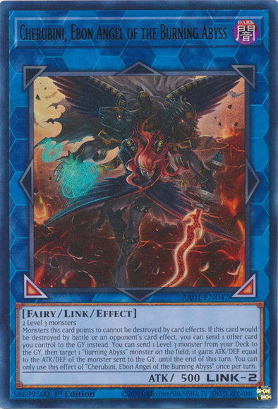 Cherubini, Ebon Angel of the Burning Abyss (UR) - RA01-EN042 - Ultra Rare - 1st Edition available at 401 Games Canada