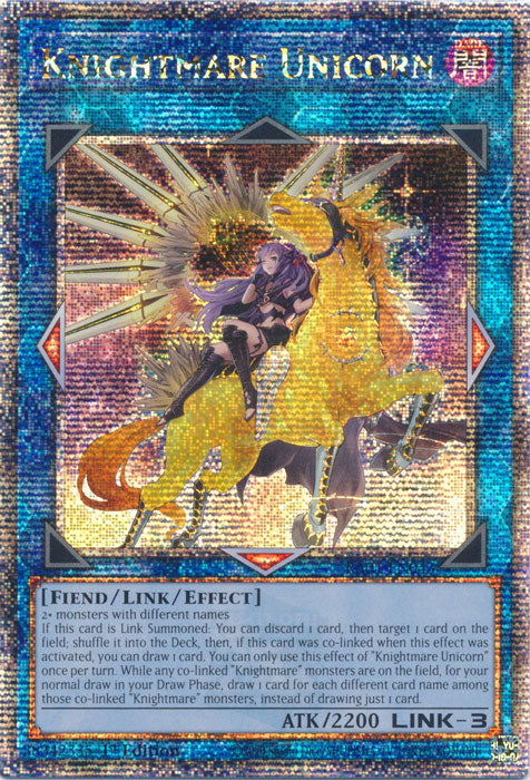 Knightmare Unicorn (Alternate Art) - RA01-EN043 - Quarter Century Secret Rare - 1st Edition available at 401 Games Canada