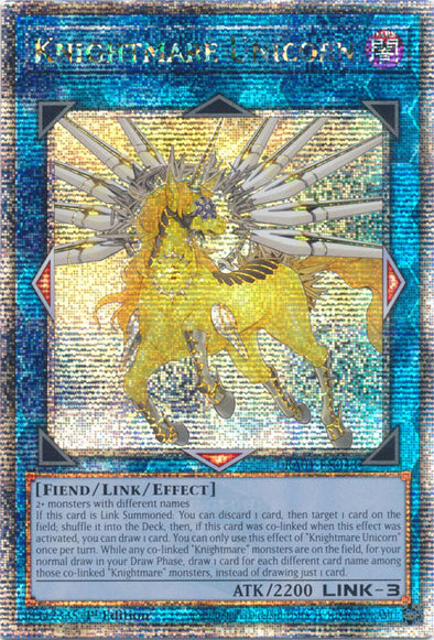 Knightmare Unicorn - RA01-EN043 - Quarter Century Secret Rare - 1st Edition available at 401 Games Canada