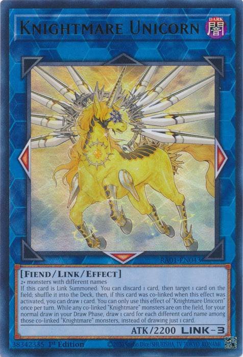 Knightmare Unicorn (UR) - RA01-EN043 - Ultra Rare - 1st Edition available at 401 Games Canada