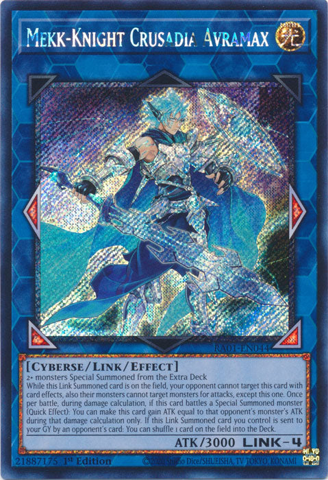 Mekk-Knight Crusadia Avramax (Platinum Secret Rare) - RA01-EN044 - Platinum Secret Rare - 1st Edition available at 401 Games Canada