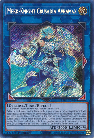 Mekk-Knight Crusadia Avramax (Secret Rare) - RA01-EN044 - Secret Rare - 1st Edition available at 401 Games Canada