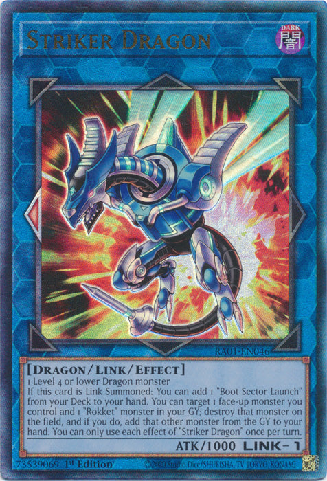 Striker Dragon (PUR) - RA01-EN046 - Prismatic Ultimate Rare - 1st Edition available at 401 Games Canada