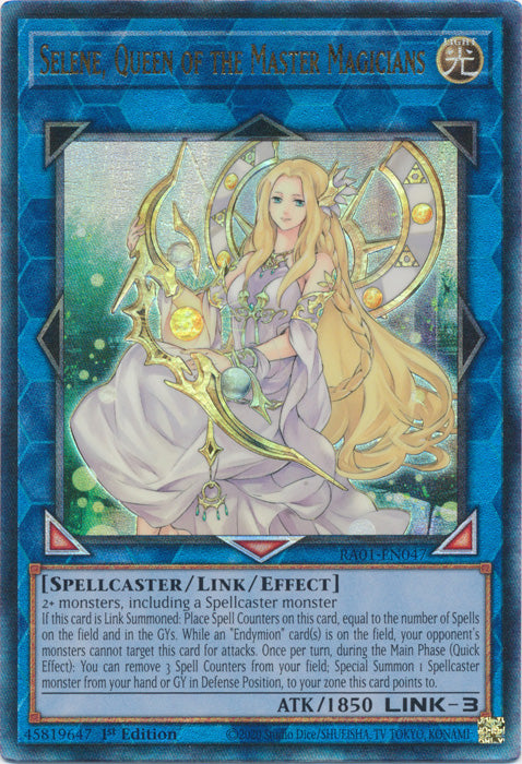 Selene, Queen of the Master Magicians (PUR) - RA01-EN047 - Prismatic Ultimate Rare - 1st Edition available at 401 Games Canada