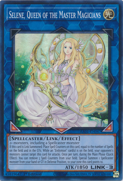 Selene, Queen of the Master Magicians - RA01-EN047 - Super Rare - 1st Edition available at 401 Games Canada